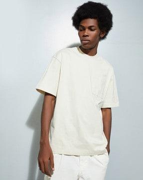 urb_n men oversized solid t-shirt