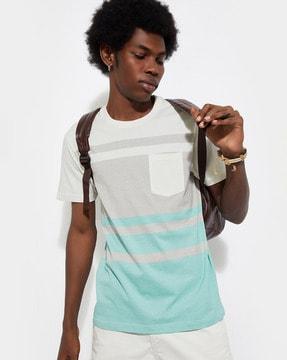 urb_n men slim fit striped t-shirt