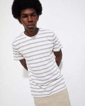 urb_n men slim fit striped t-shirt