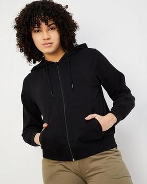 urb_n women solid hooded sweatshirt