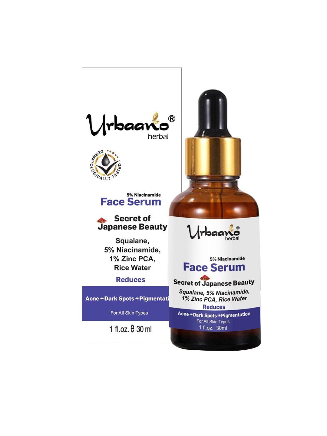 urbaano herbal secret of japanese beauty olive squalane & 5% niacinamide face serum 30 ml