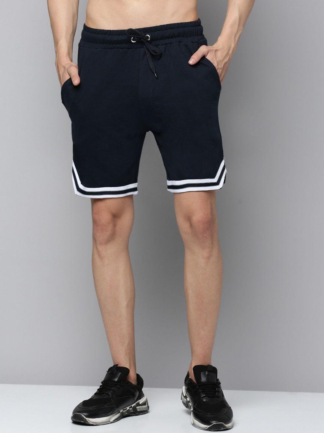 urban dog men striped mid-rise cotton sports shorts