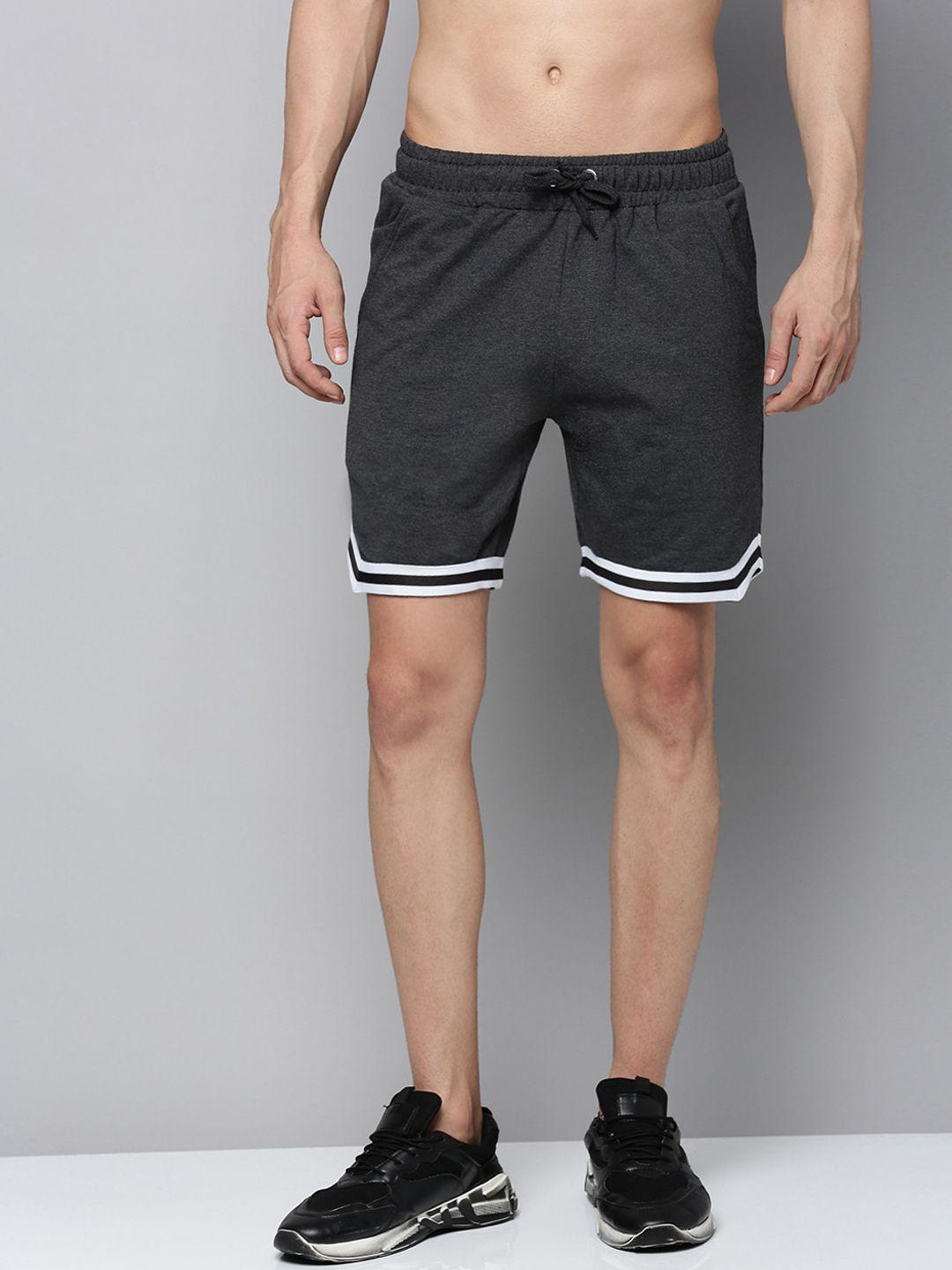 urban dog men striped mid-rise cotton sports shorts