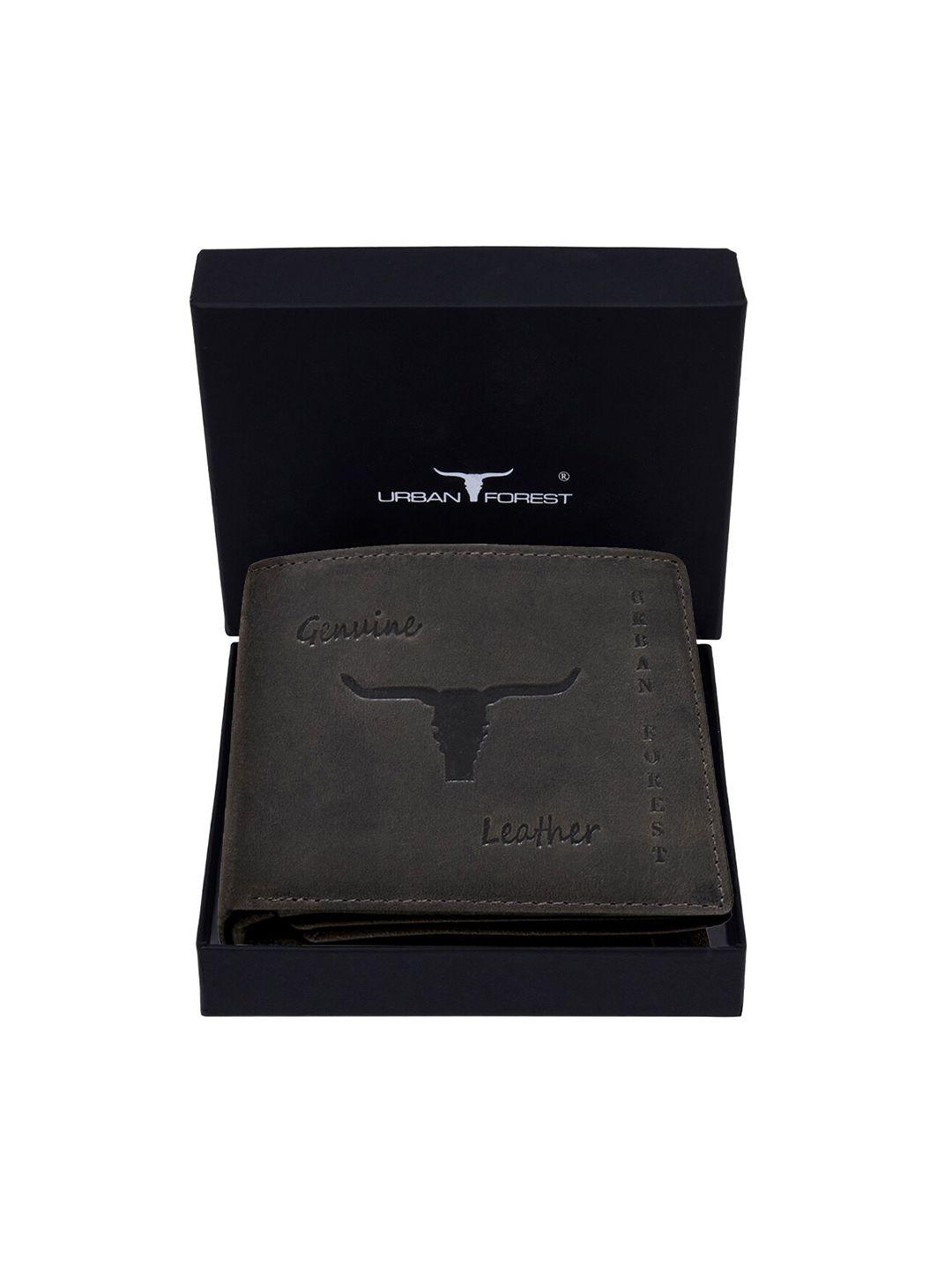 urban forest men leather rfid two fold wallet