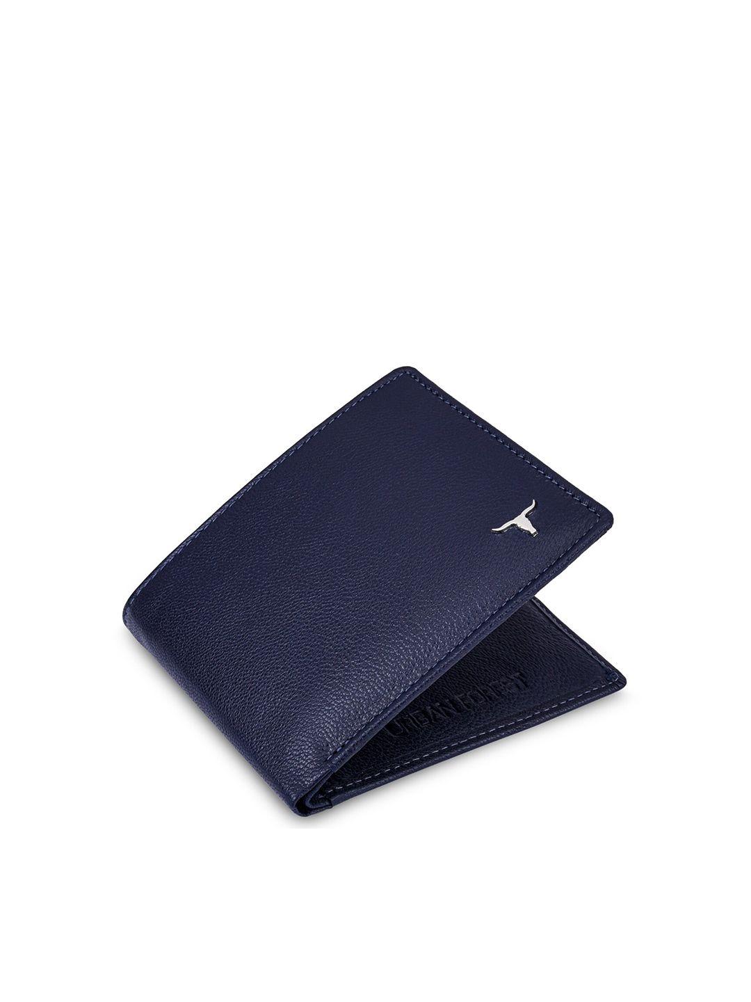 urban forest men leather rfid two fold wallet