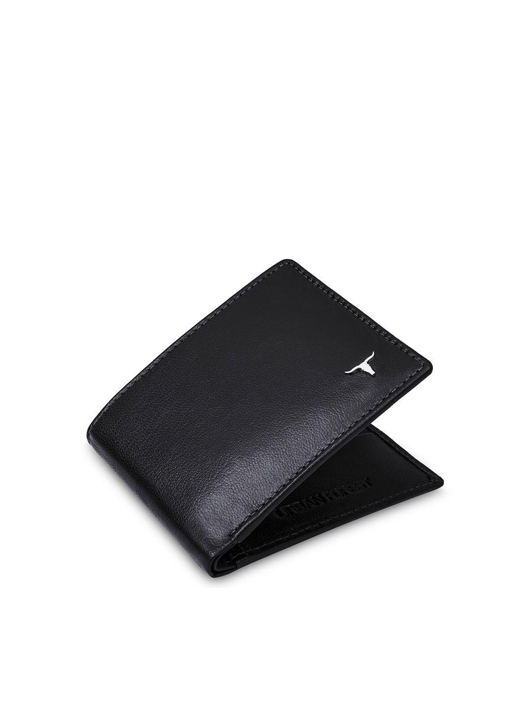 urban forest men leather rfid two fold wallet