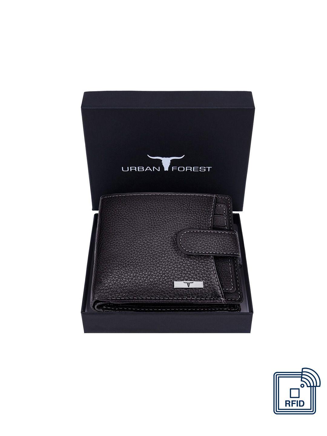 urban forest men leather two fold wallet