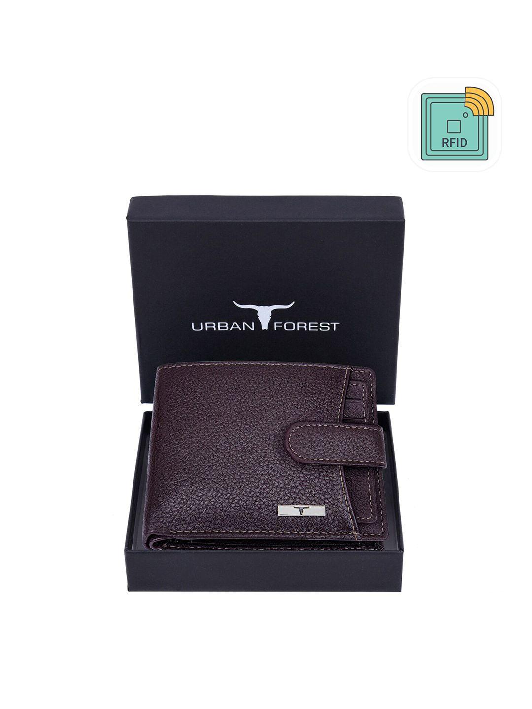 urban forest men leather two fold wallet