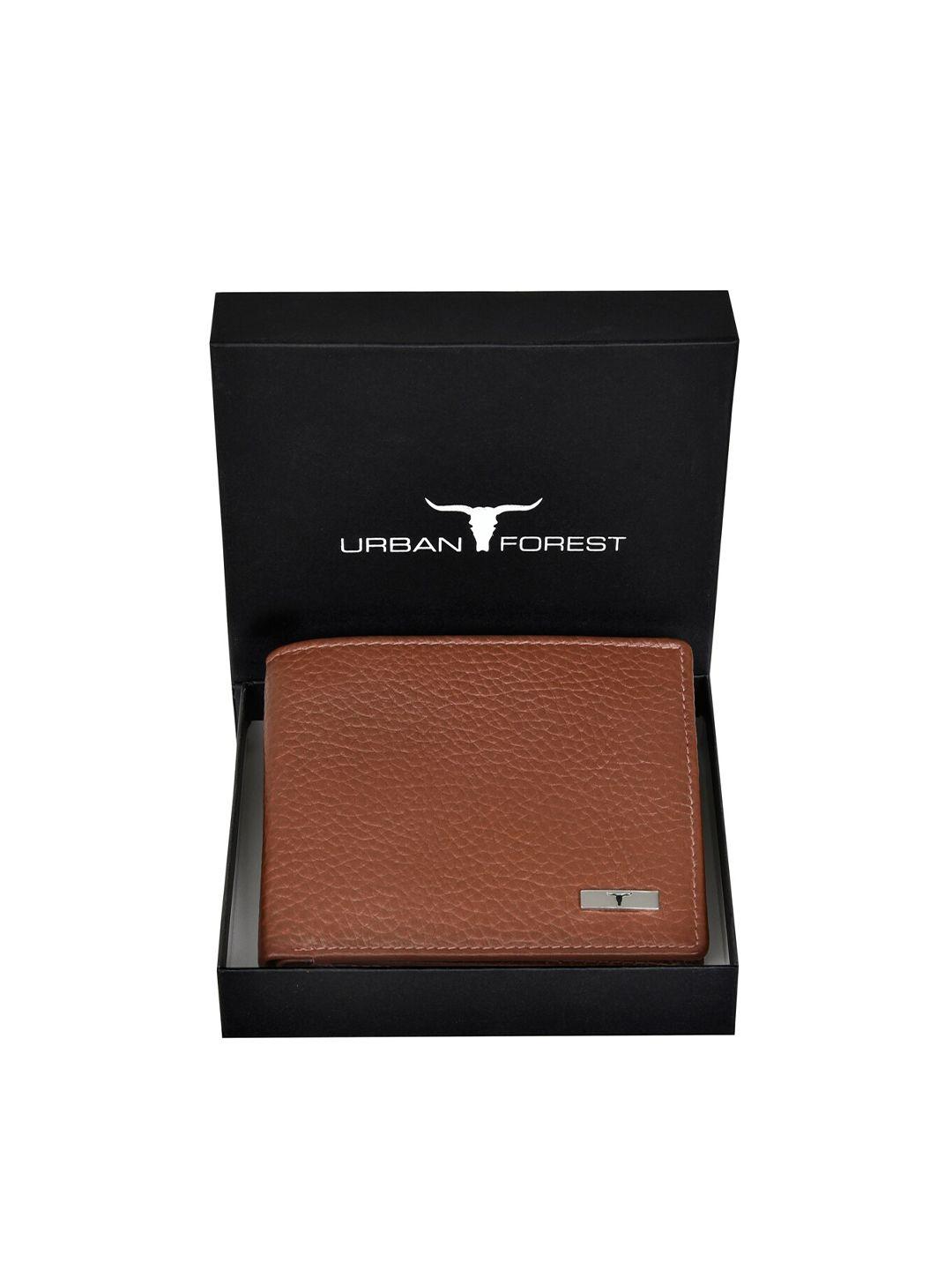 urban forest men leather two fold wallet