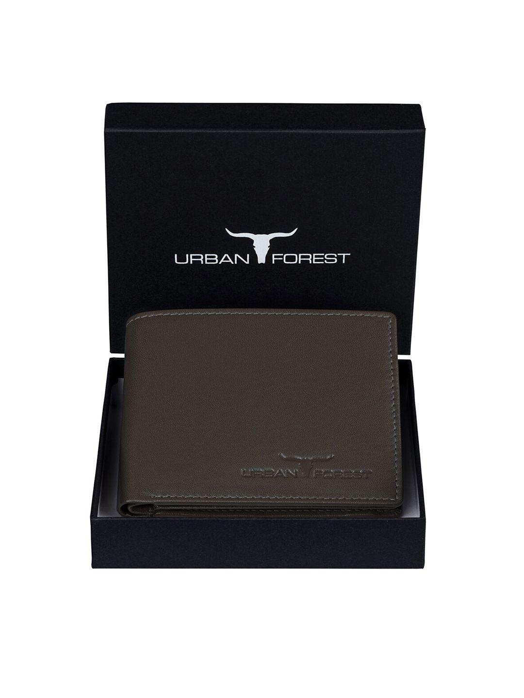 urban forest men leather two fold wallet