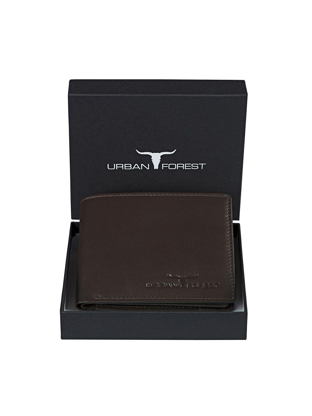 urban forest men leather two fold wallet