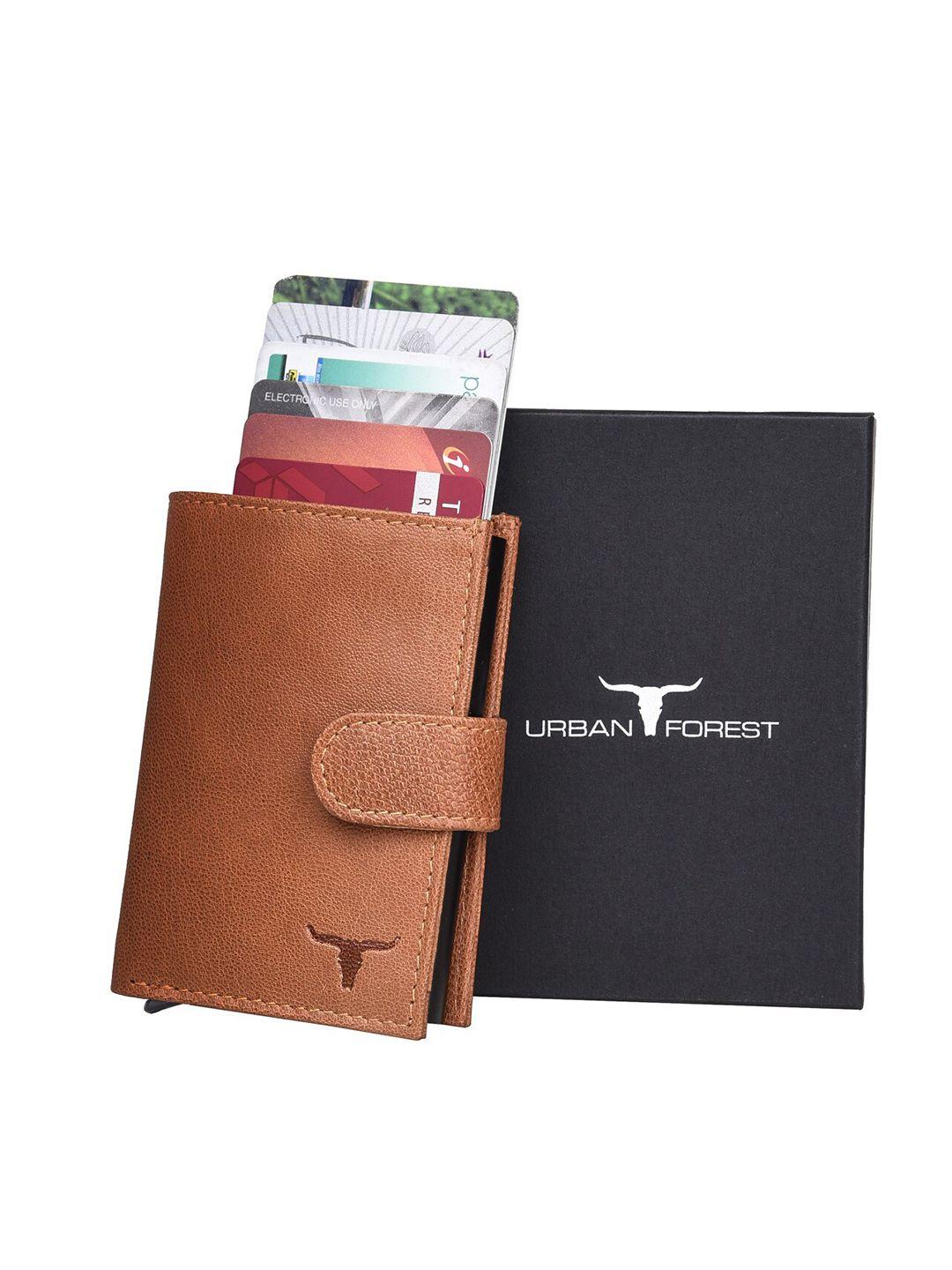 urban forest men leather two fold wallet