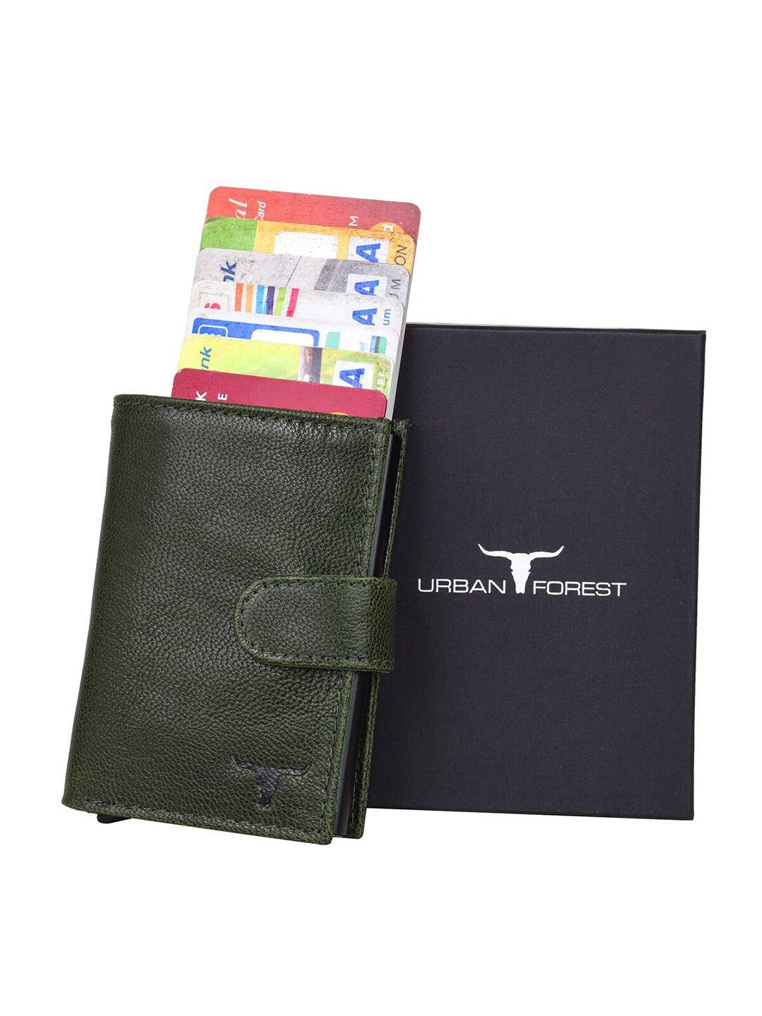 urban forest men leather two fold wallet