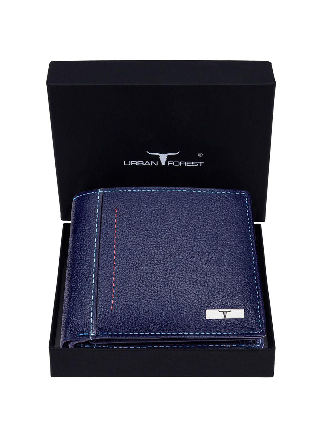 urban forest men leather two fold wallet