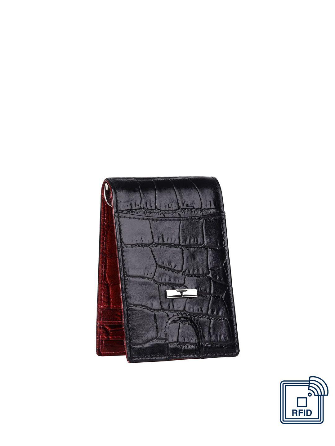 urban forest men textured leather money clip