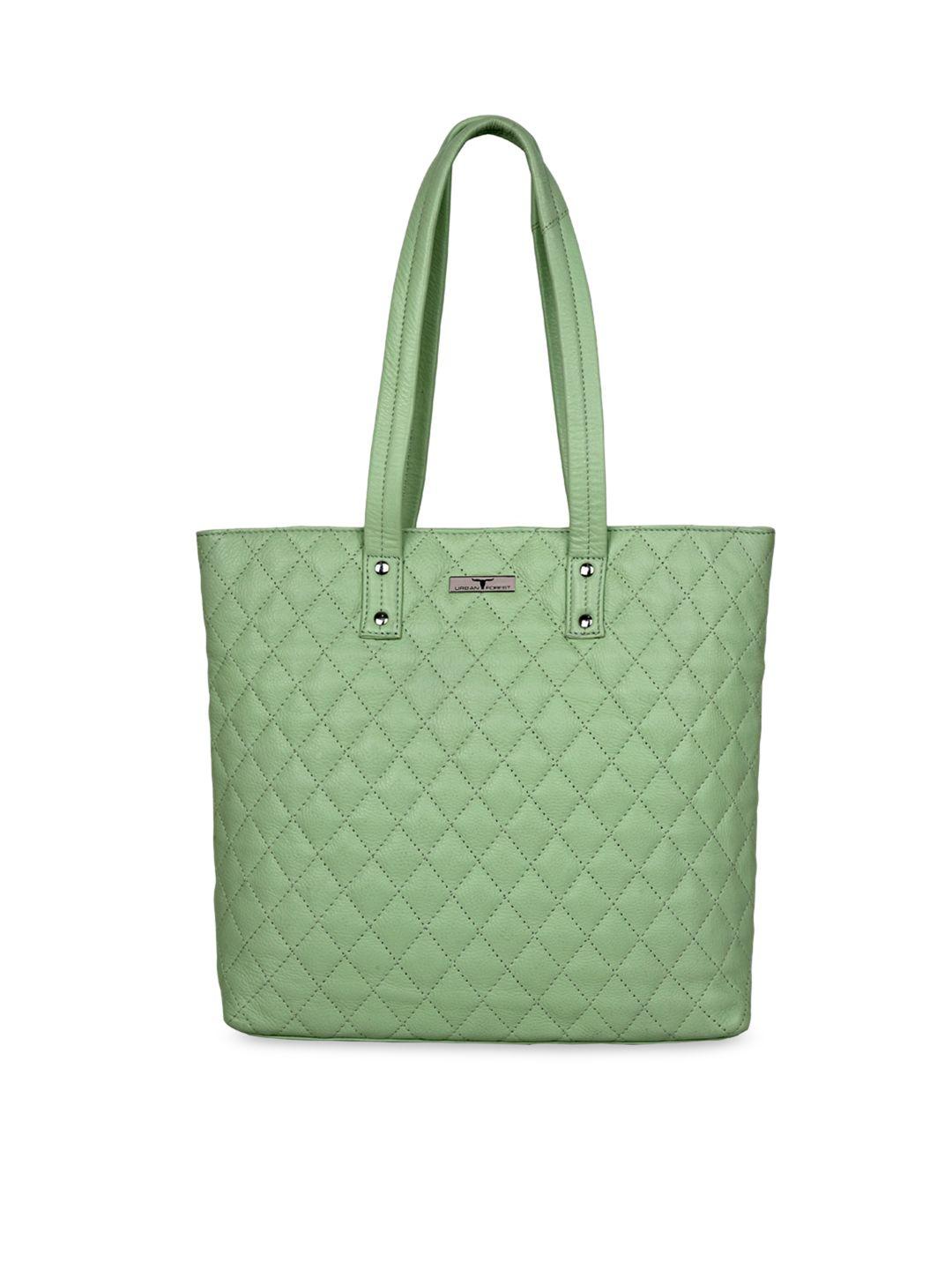 urban forest textured leather shopper shoulder bag with quilted