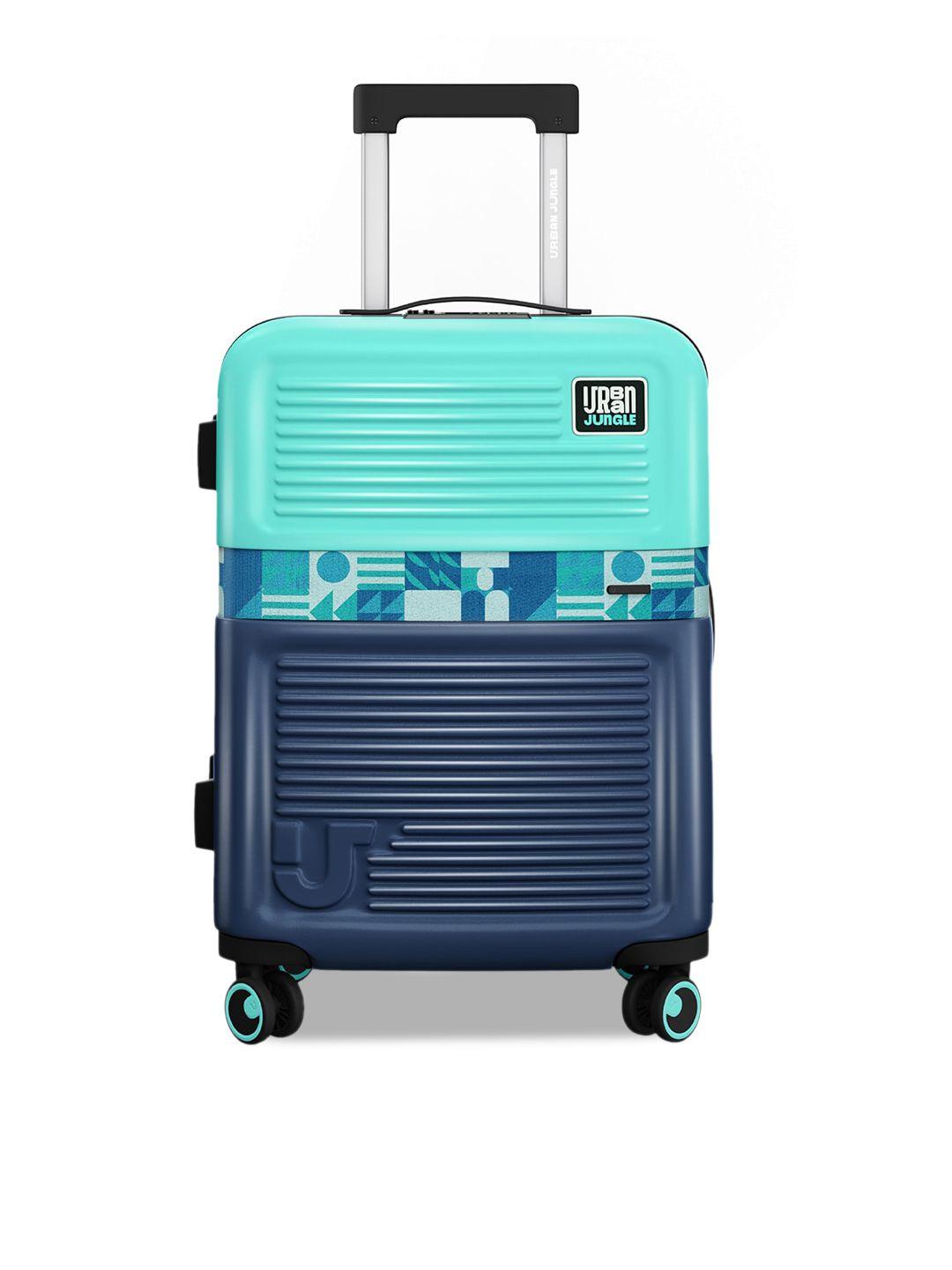 urban jungle colourblocked polycarbonate large hard trolley bags