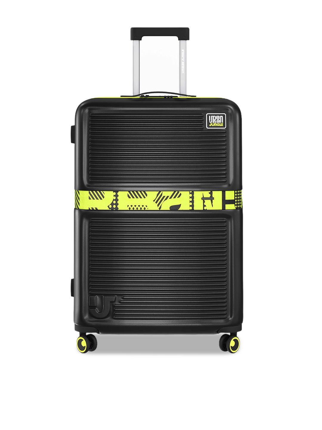 urban jungle textured hard sided large trolley suitcase