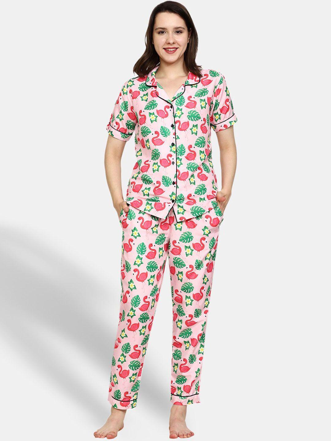 urban komfort floral printed night suit