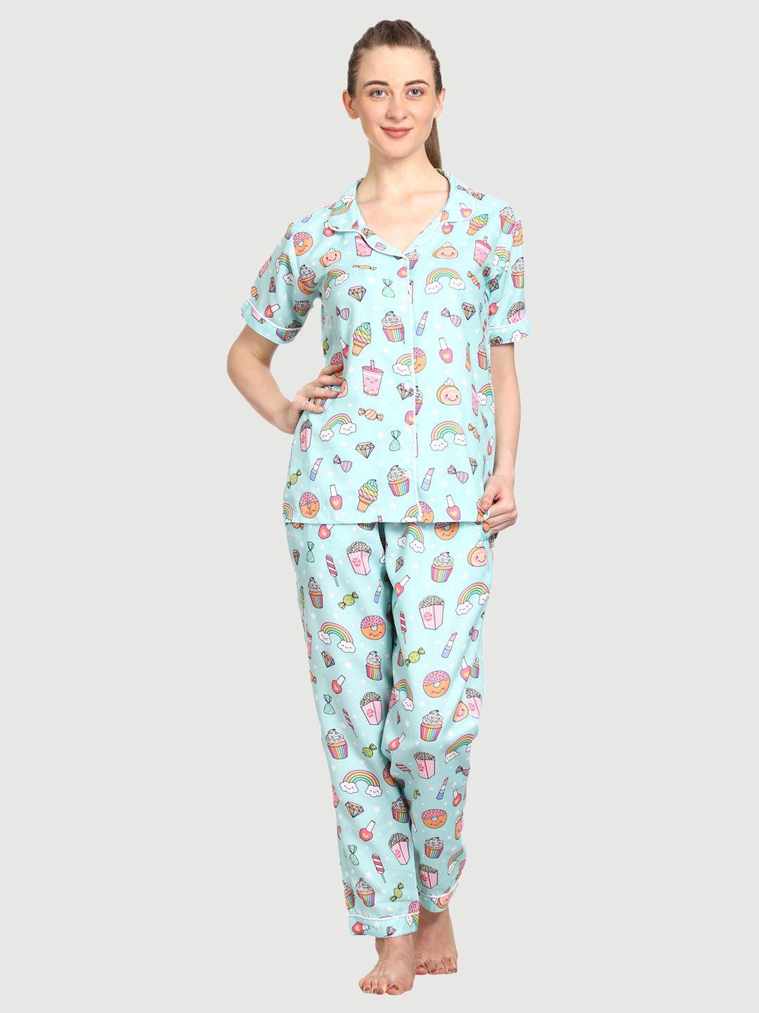 urban komfort women conversational printed night suit