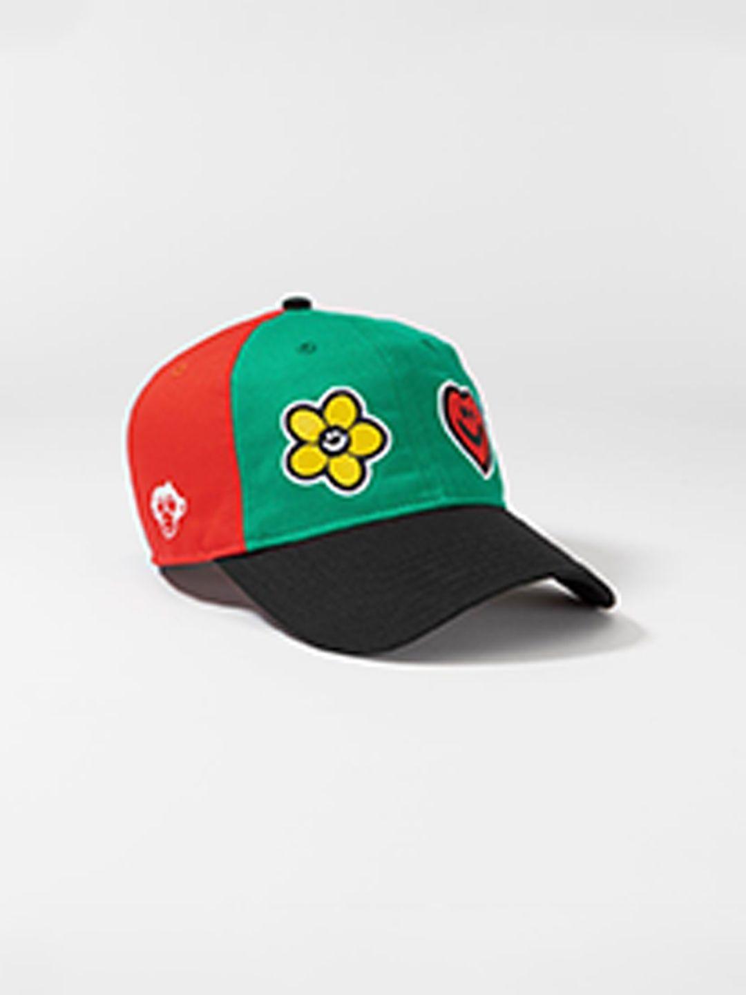 urban monkey unisex colourblocked cotton baseball cap