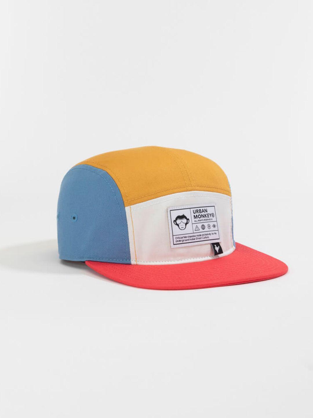 urban monkey unisex colourblocked cotton baseball cap