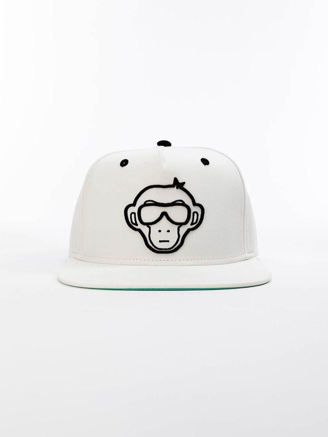 urban monkey unisex embroidered cotton snapback cap