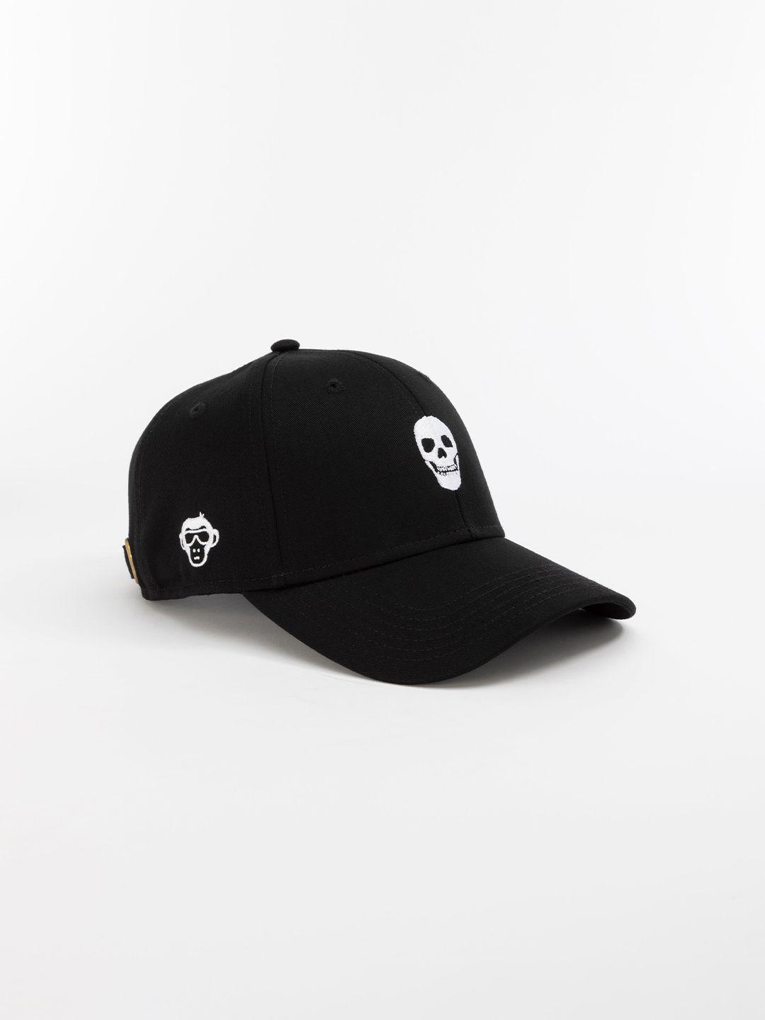 urban monkey unisex skull embroidered cotton baseball cap