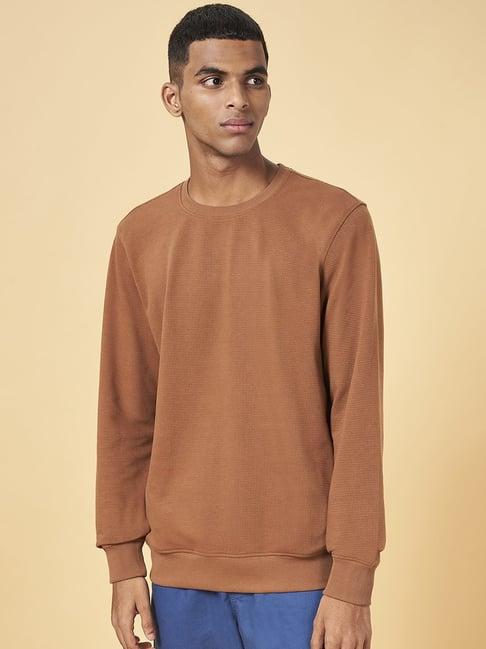 urban ranger by pantaloons brown regular fit sweatshirt