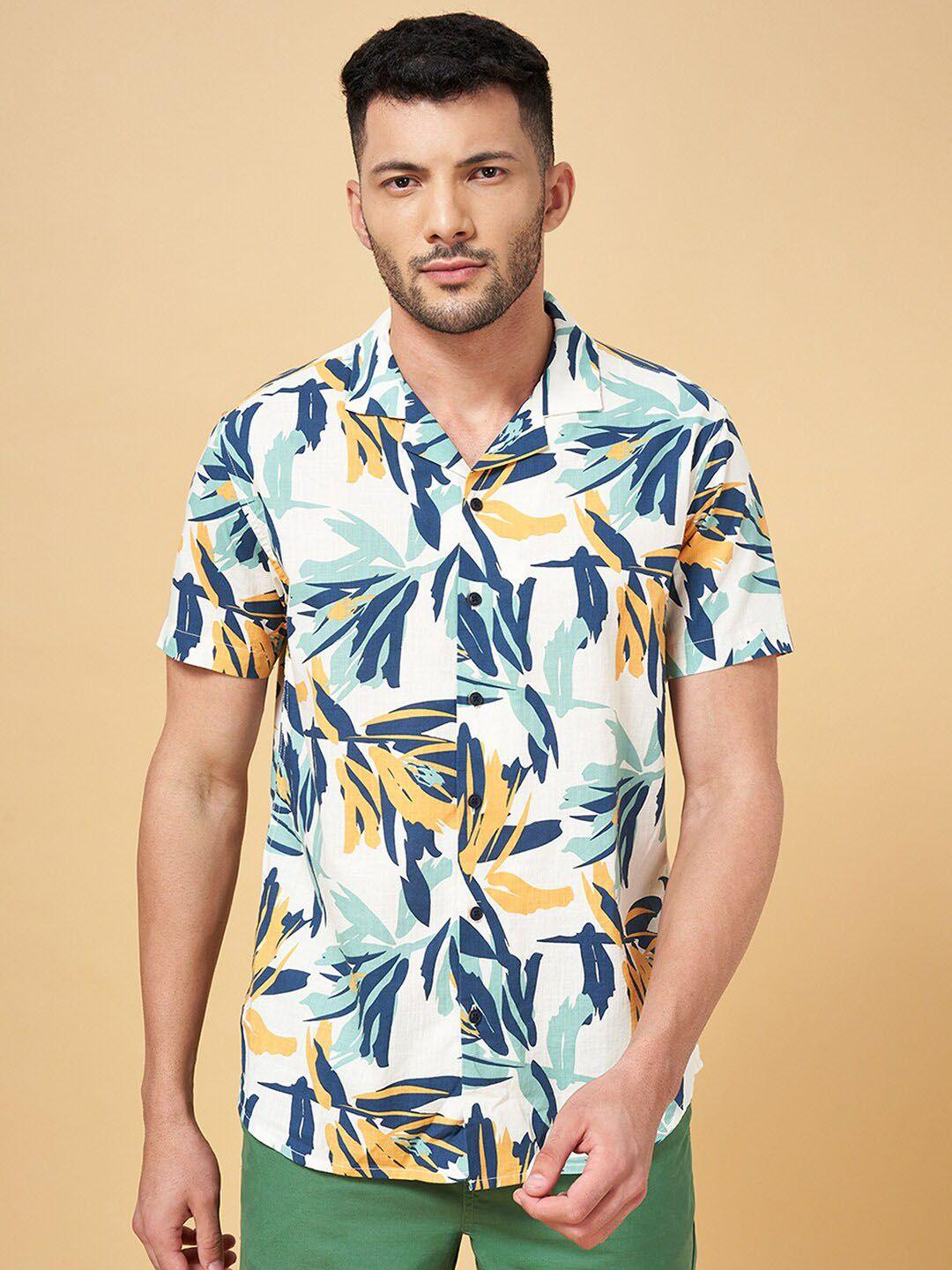 urban ranger by pantaloons floral printed cotton casual shirt