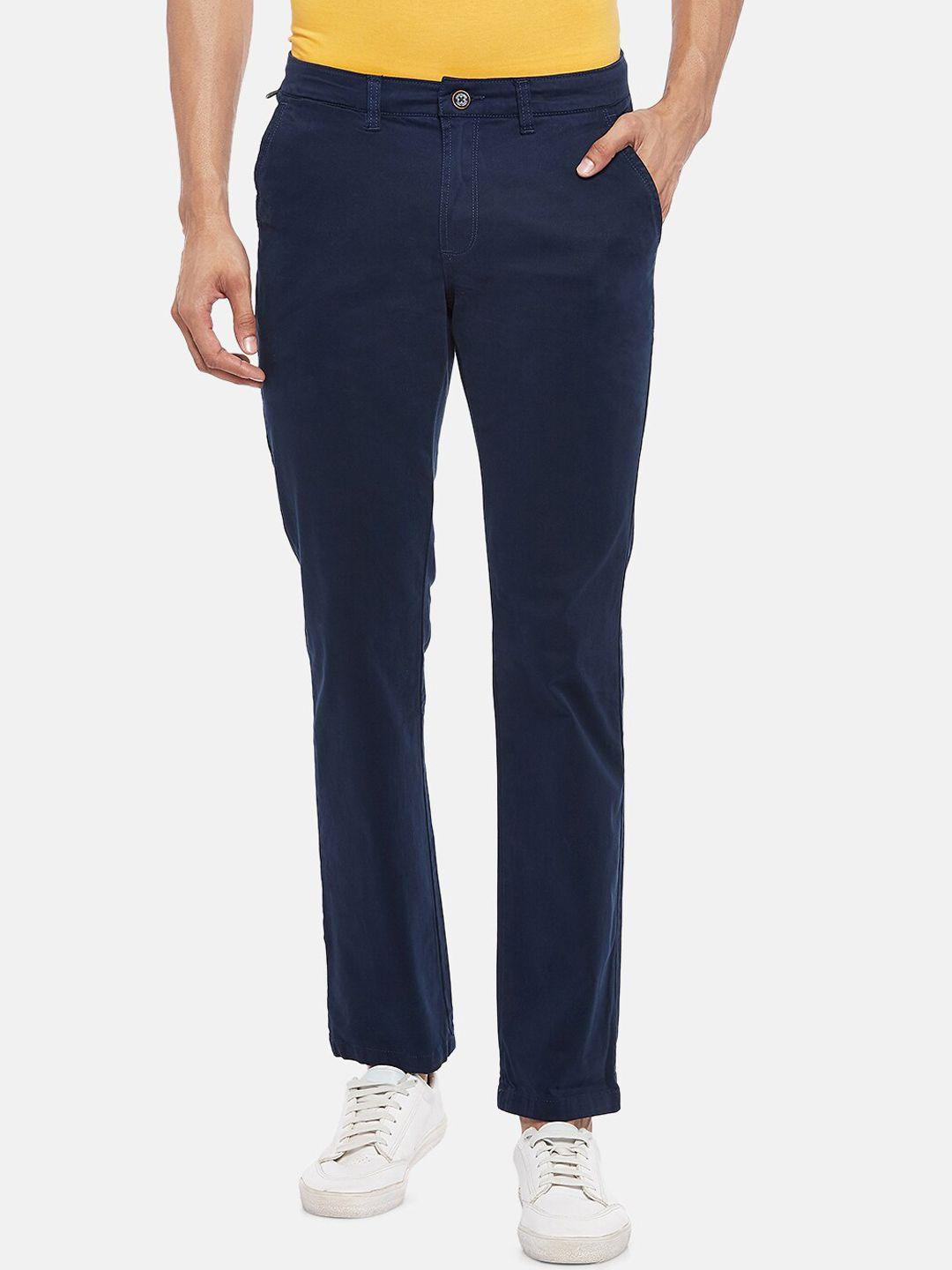 urban ranger by pantaloons men blue slim fit chinos trousers