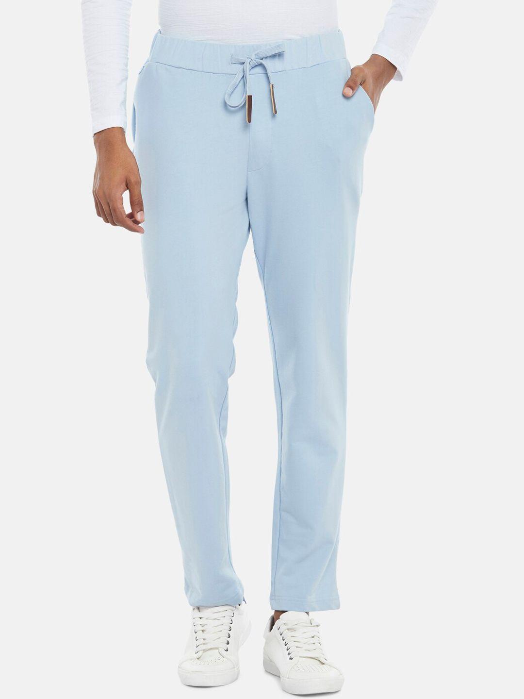 urban ranger by pantaloons men blue slim fit trousers
