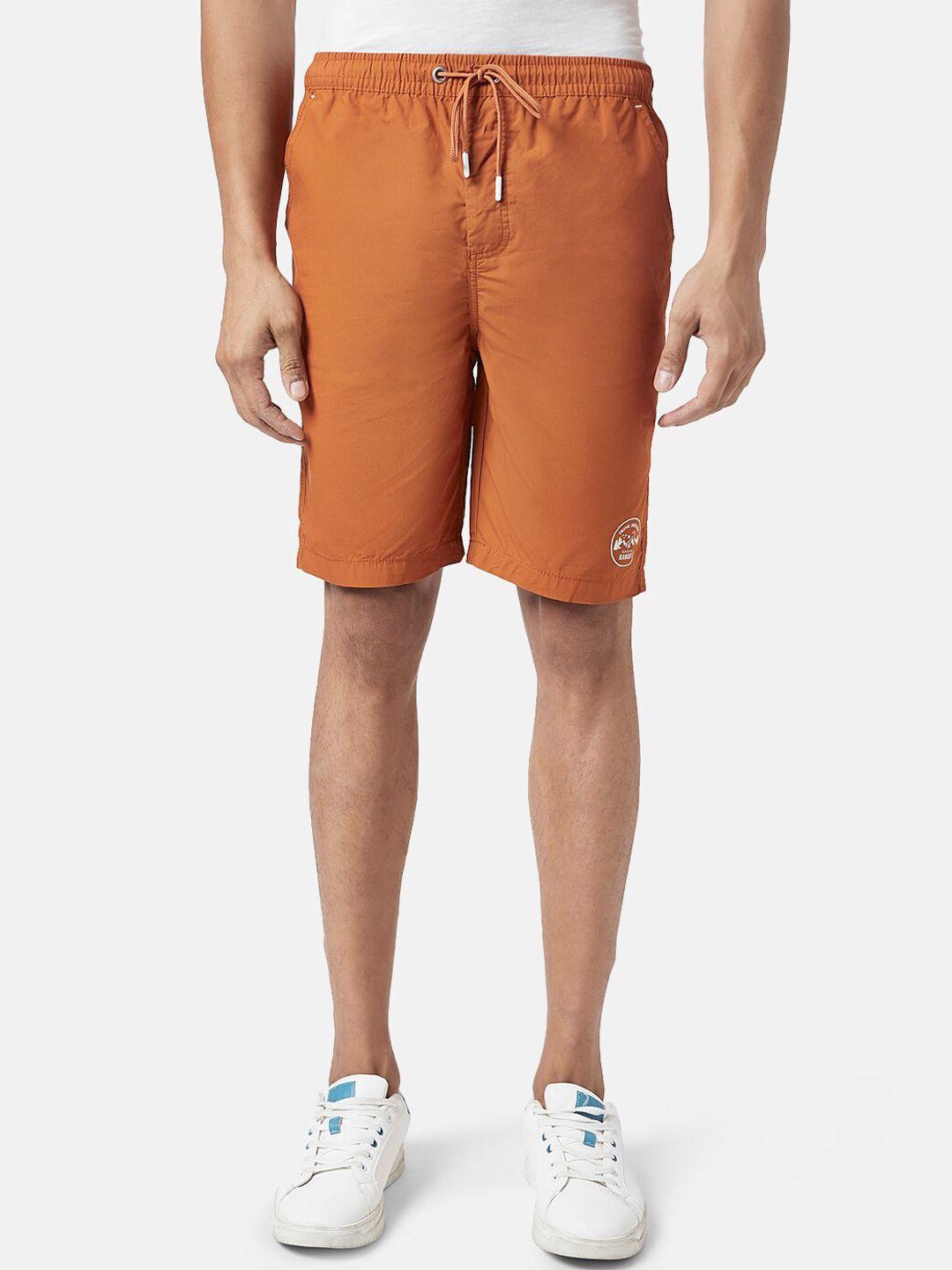 urban ranger by pantaloons men cotton mid-rise slim fit shorts
