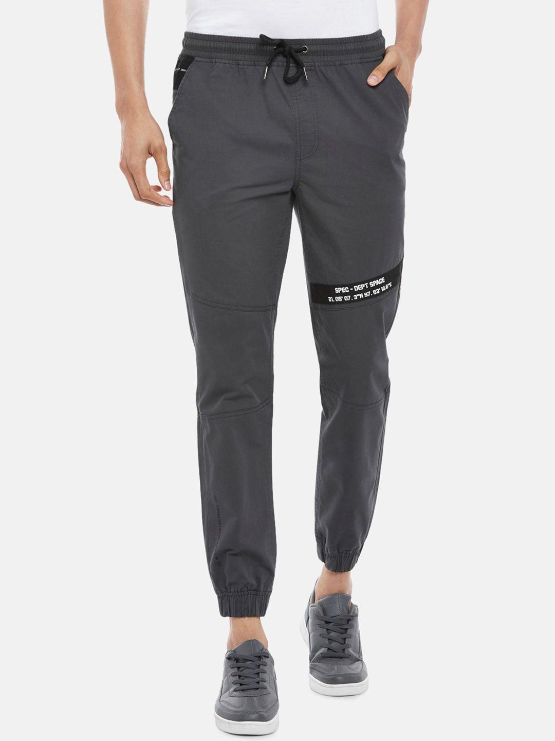 urban ranger by pantaloons men grey slim fit joggers trousers