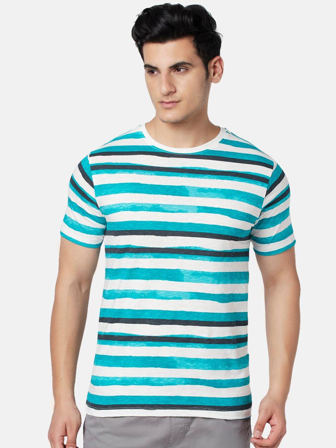 urban ranger by pantaloons men striped slim fit t-shirt