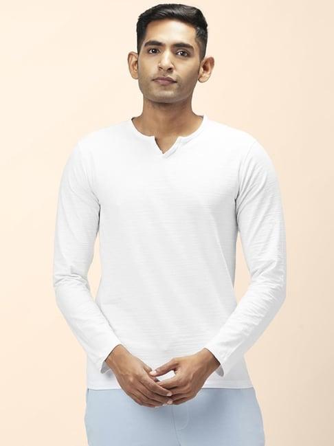 urban ranger by pantaloons off white slim fit t-shirt