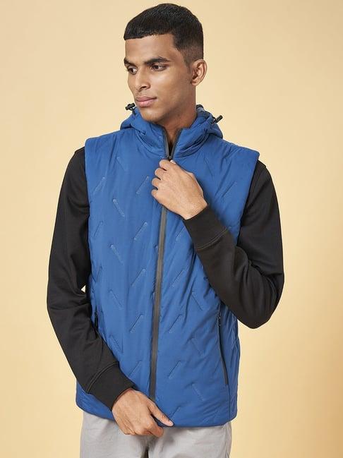 urban ranger by pantaloons teal regular fit hooded jacket