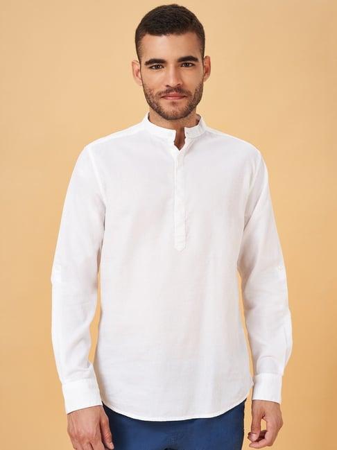 urban ranger by pantaloons white cotton regular fit shirt