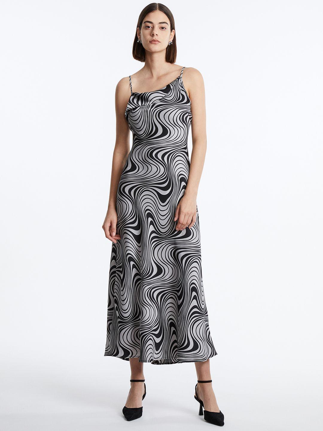 urban revivo print a-line midi dress