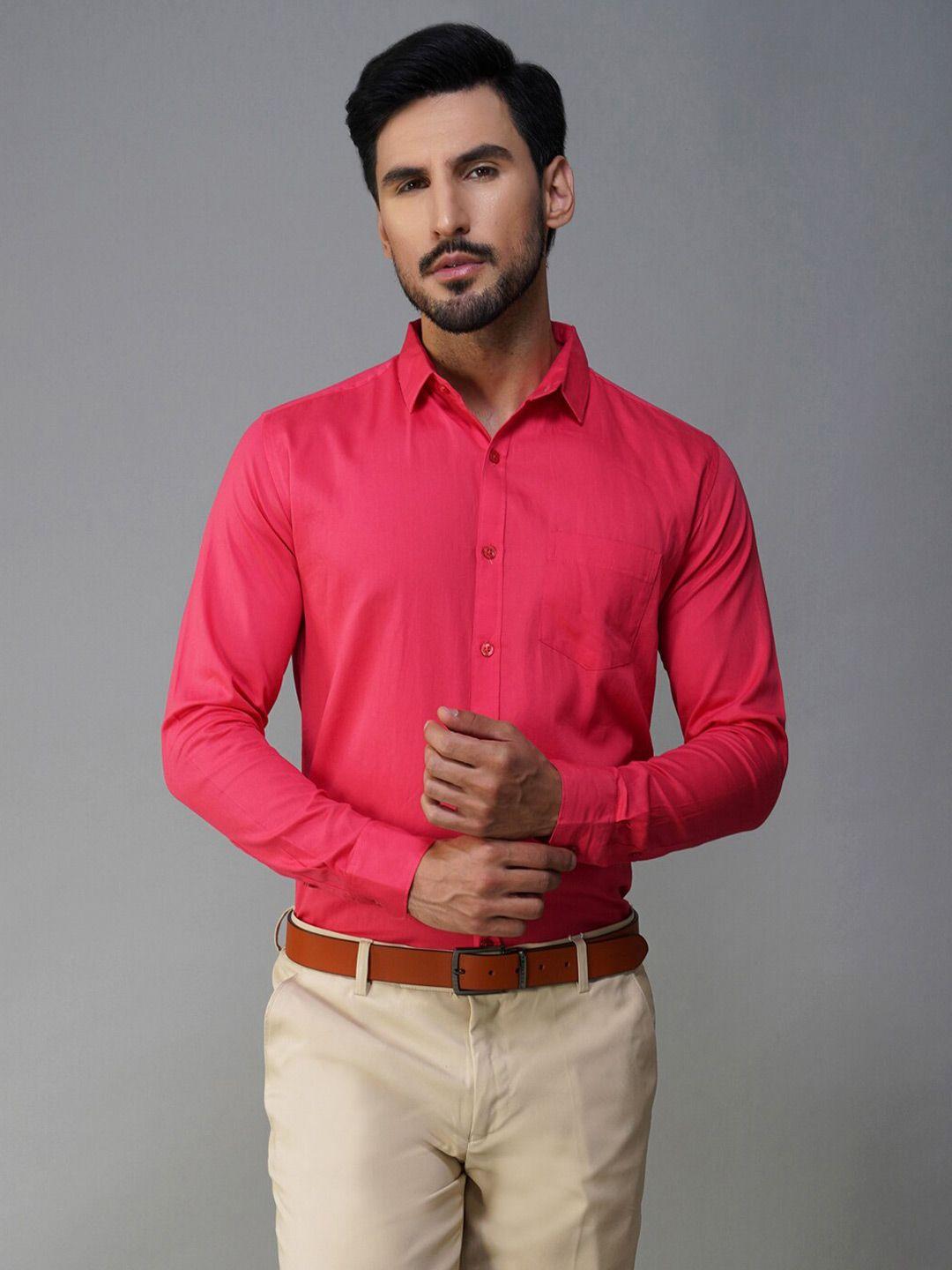 urban scissors india slim fit pure cotton formal shirt