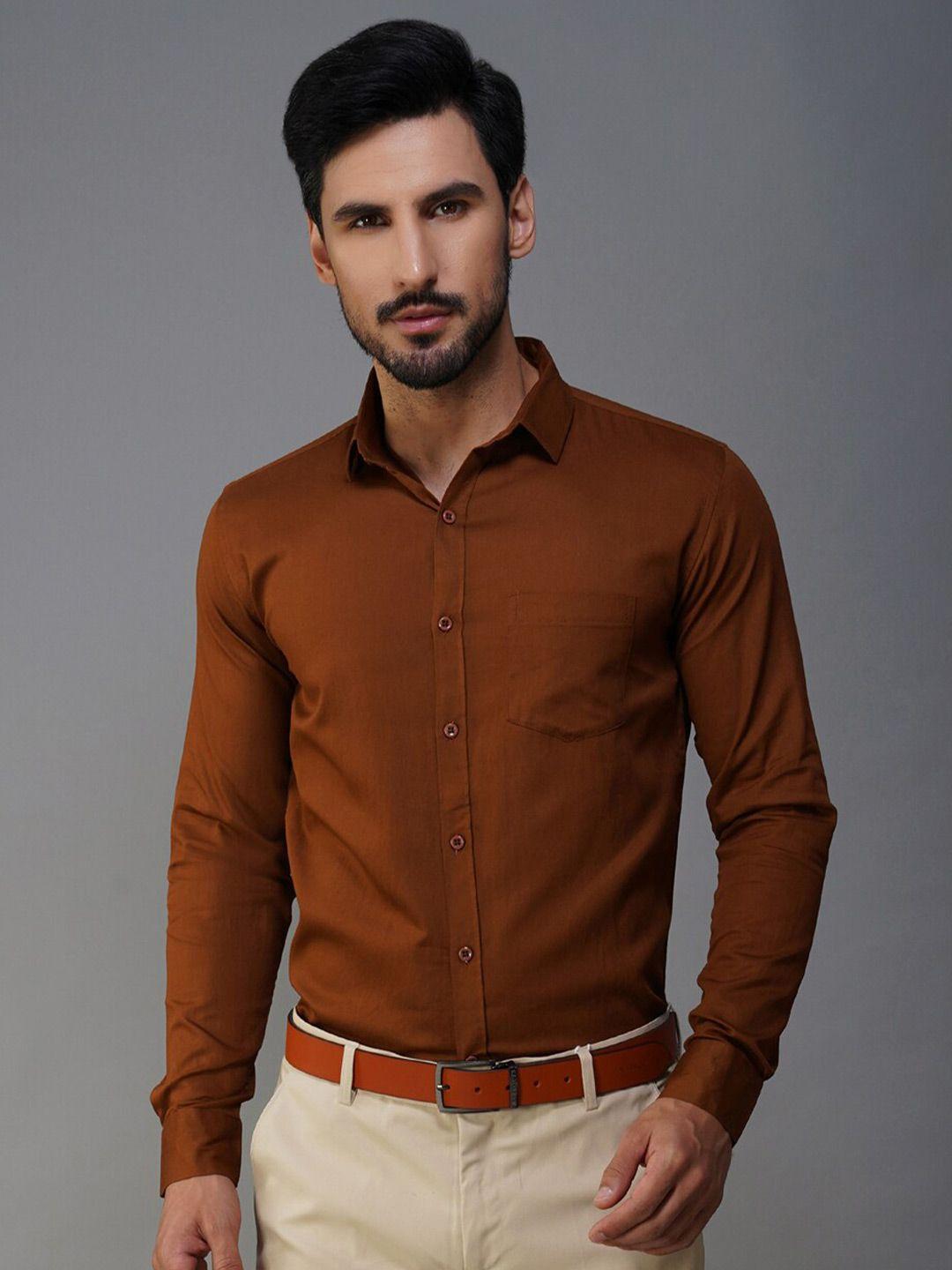 urban scissors india slim fit pure cotton formal shirt