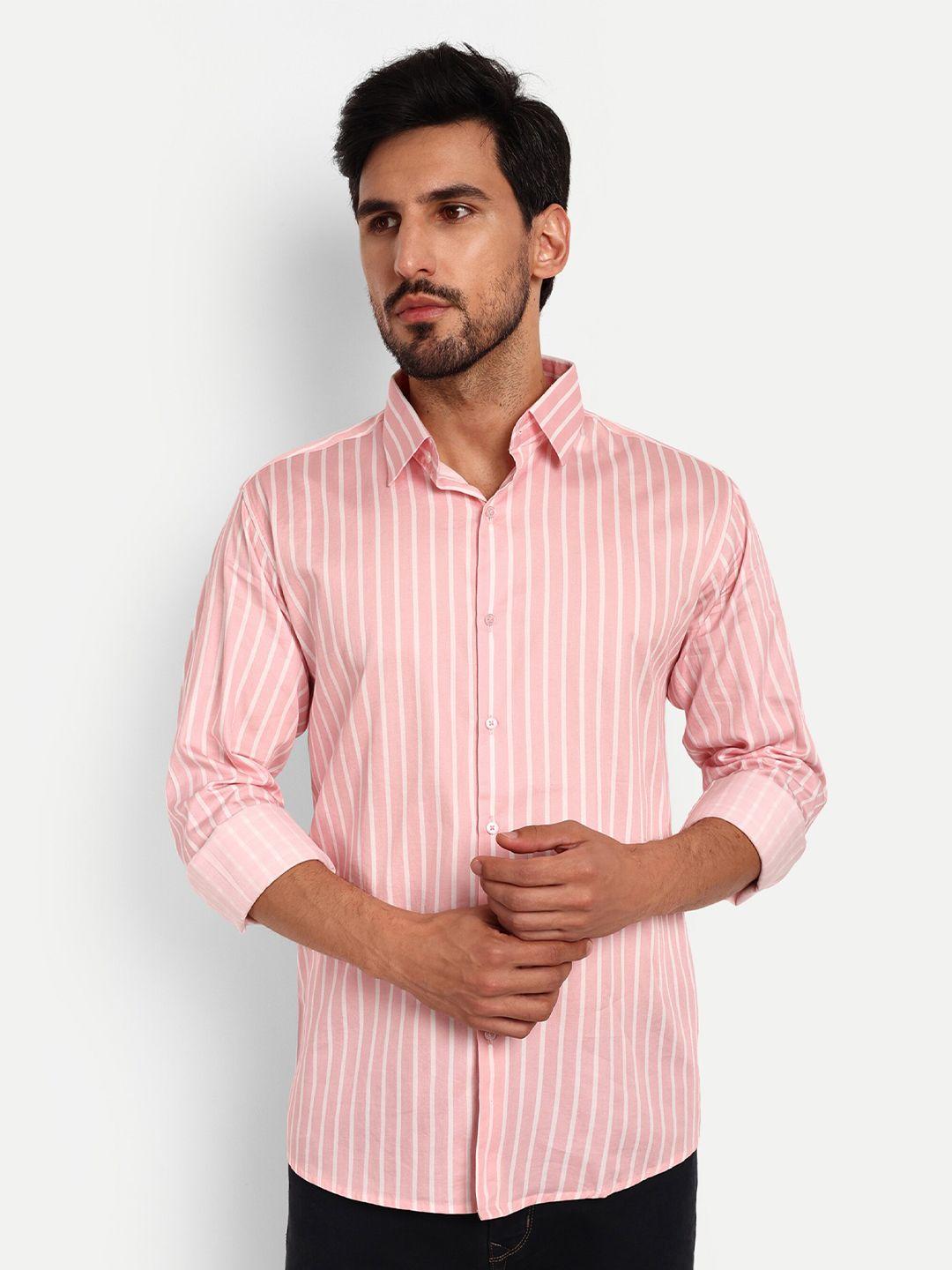 urban scissors india slim slim fit vertical striped spread collar casual shirt