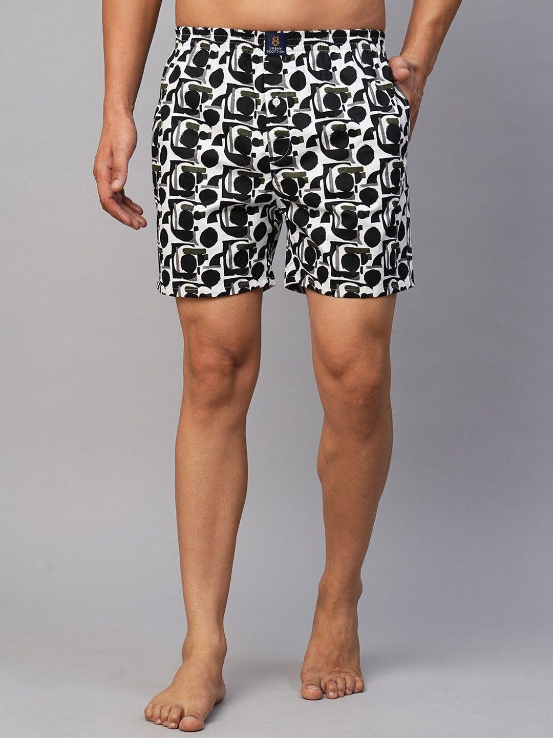 urban scottish abstract printed pure cotton boxers usbx030