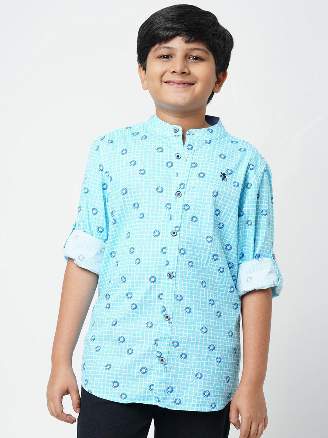 urban scottish boys printed pure cotton casual shirt