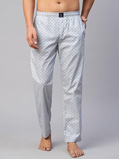 urban scottish grey regular fit printed lounge pants