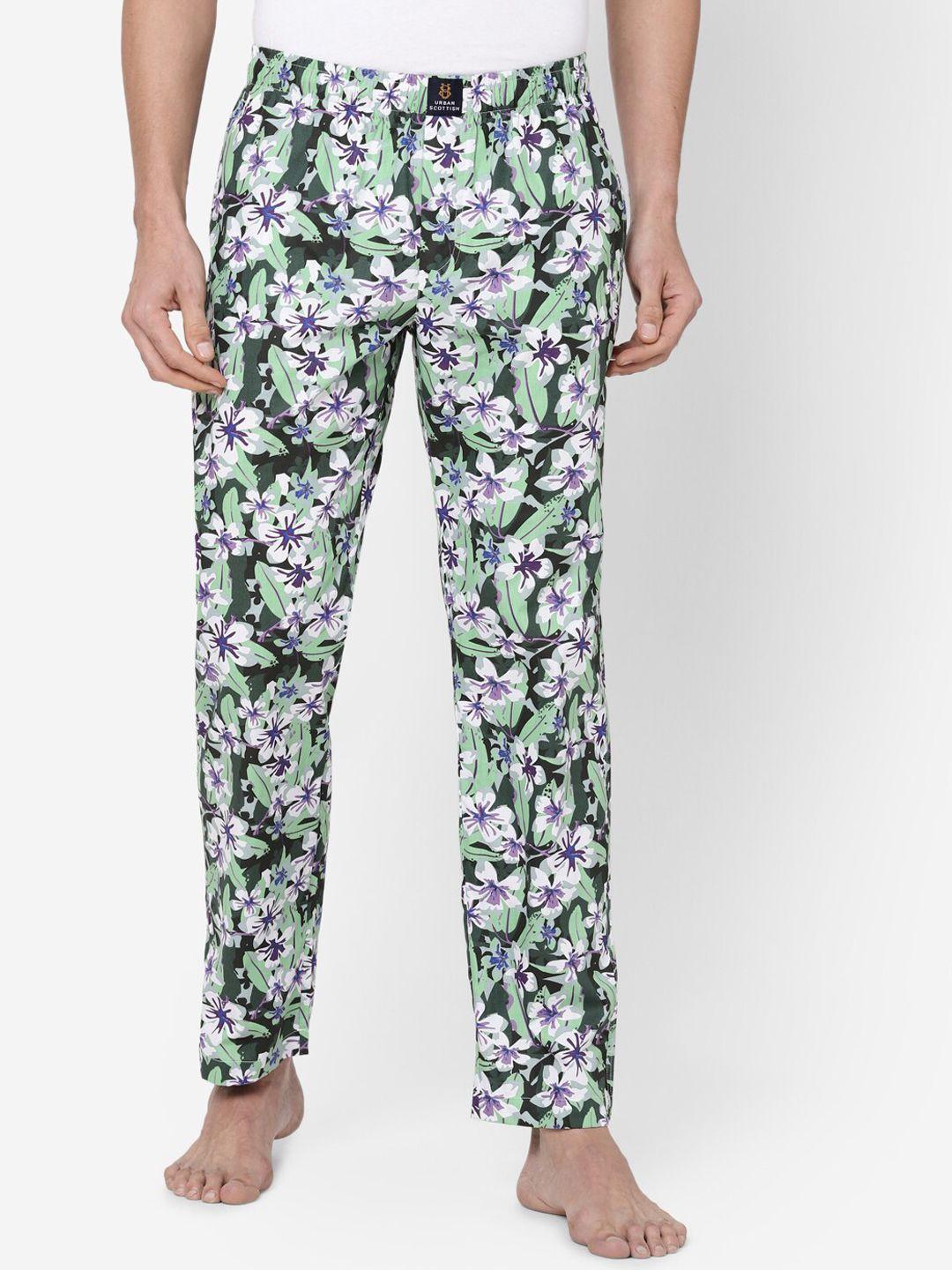 urban scottish men floral pure cotton lounge pants