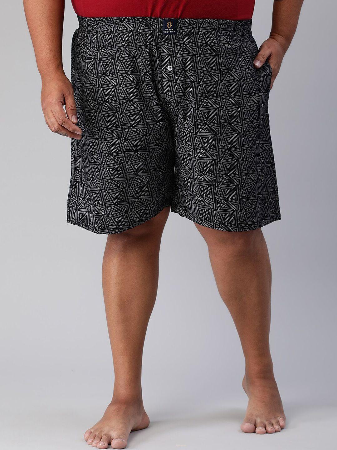 urban scottish men plus size printed pure cotton boxer