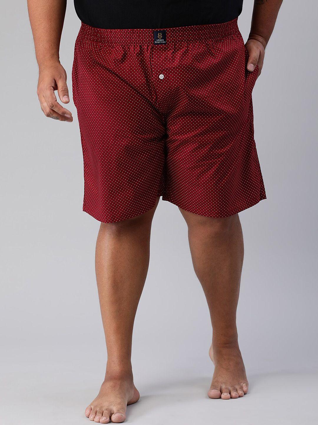 urban scottish men plus size printed pure cotton boxers