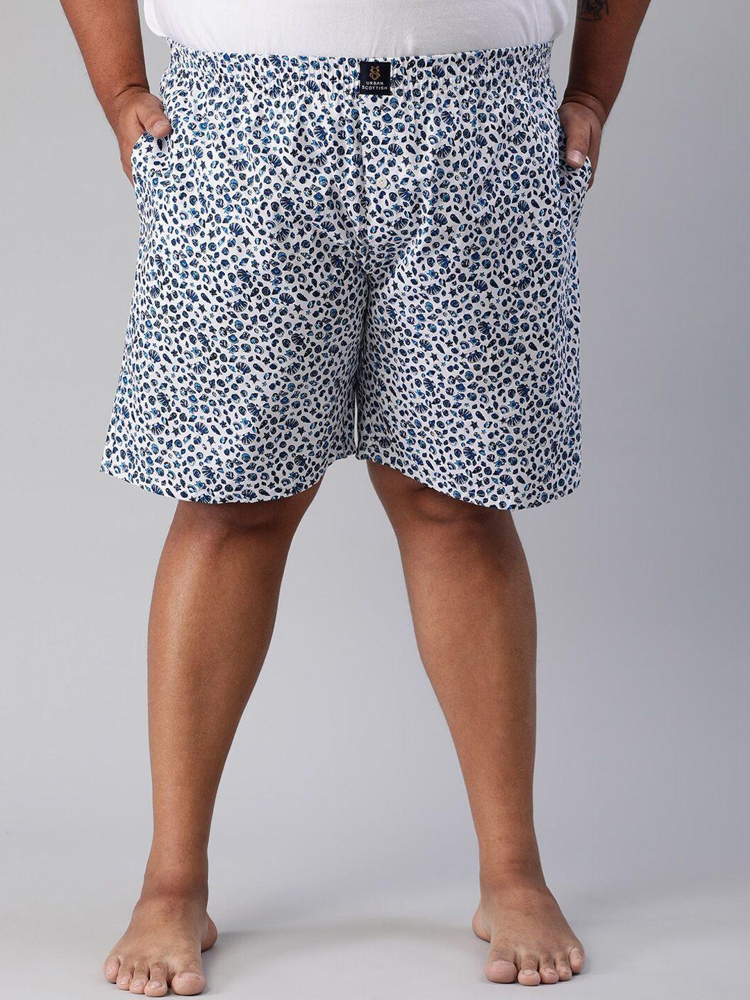 urban scottish men plus size printed pure cotton boxers