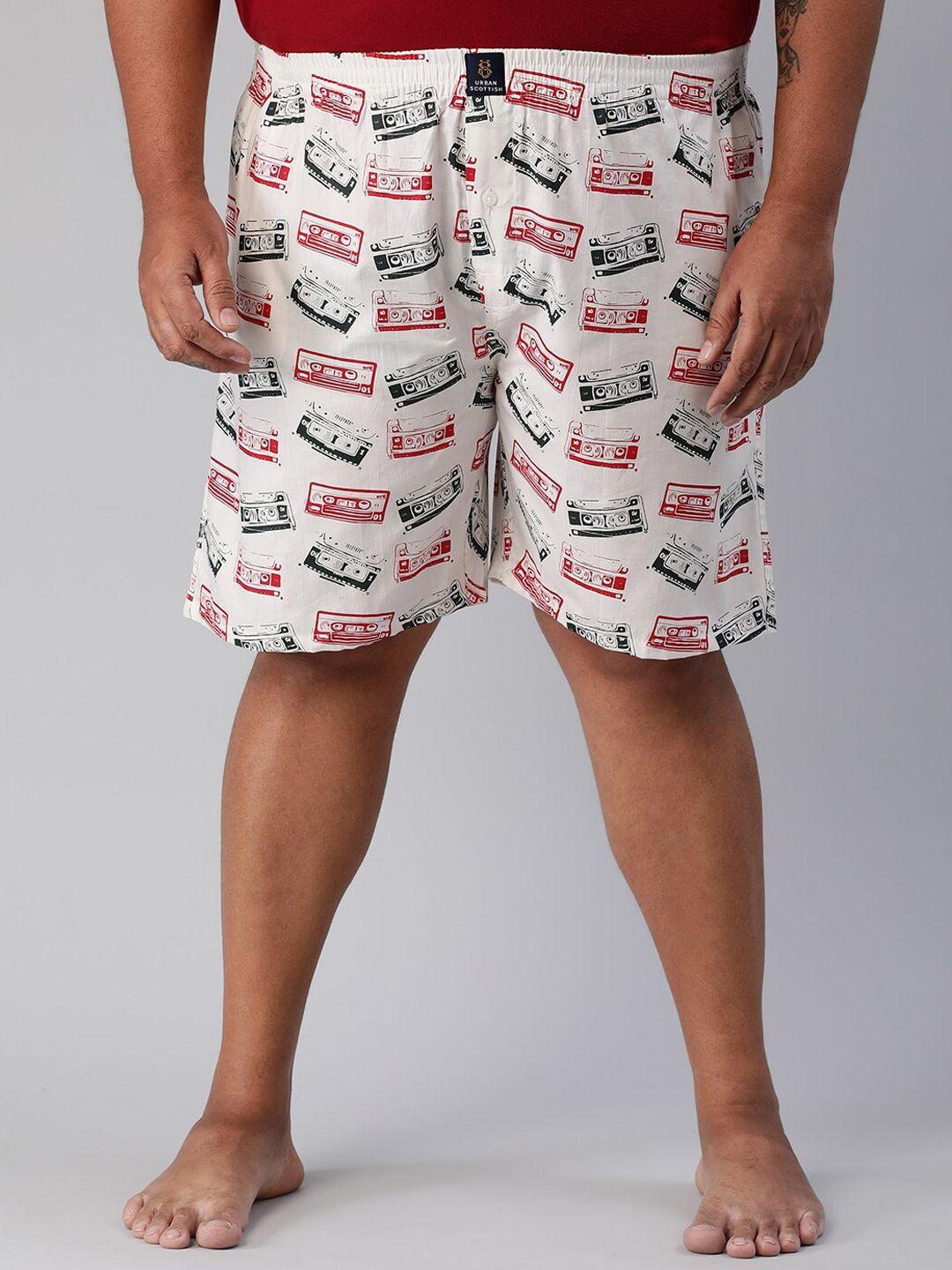 urban scottish men plus size printed pure cotton boxers
